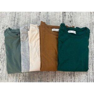 H&M Zara Boys Mix Long Sleeve Shirts Assorted Colors Size  9 Lot of 5